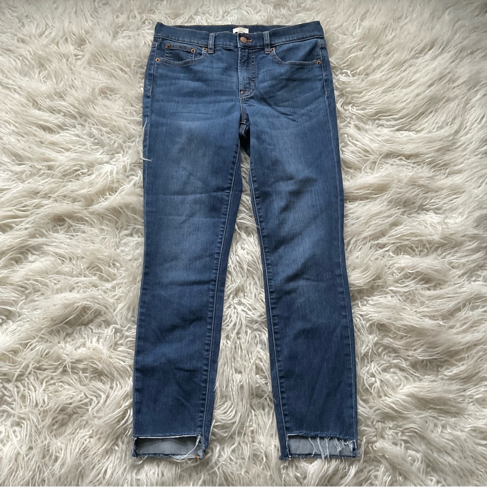 J Crew Notched Raw Hem Skinny Jeans‎